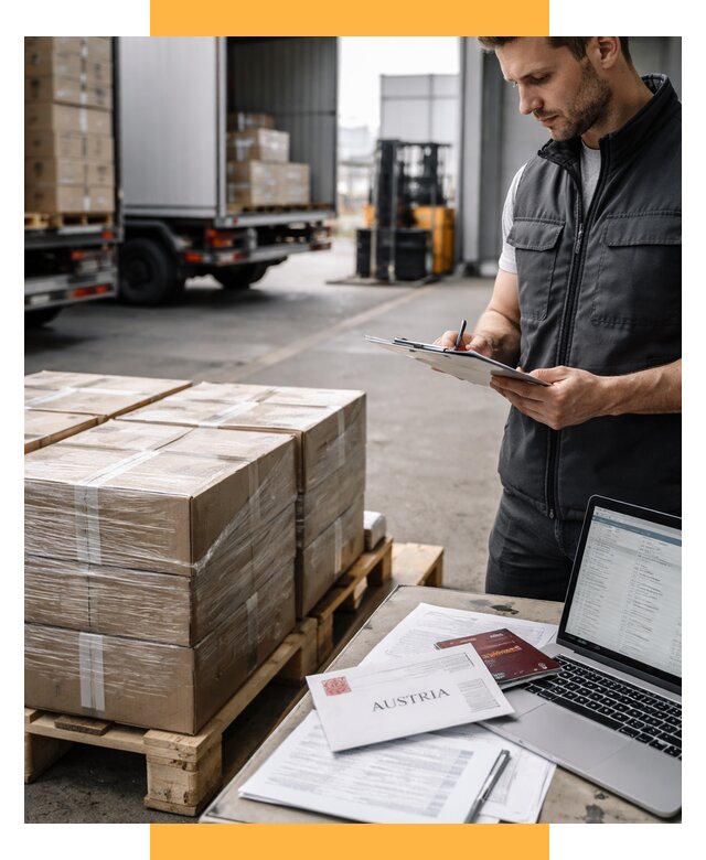 Доставка в Австрию от 67724 р. Логистика и экспорт СетСервис-Скл